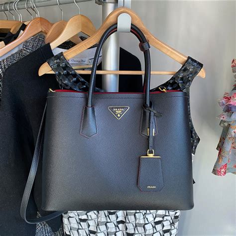 prada double large bag|prada double bag saffiano.